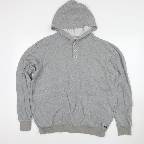 Raca Mens Grey Cotton Pullover Hoodie Size L