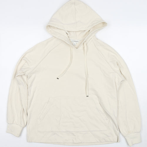 Autograph Womens Ivory Cotton Pullover Hoodie Size 8 Pullover