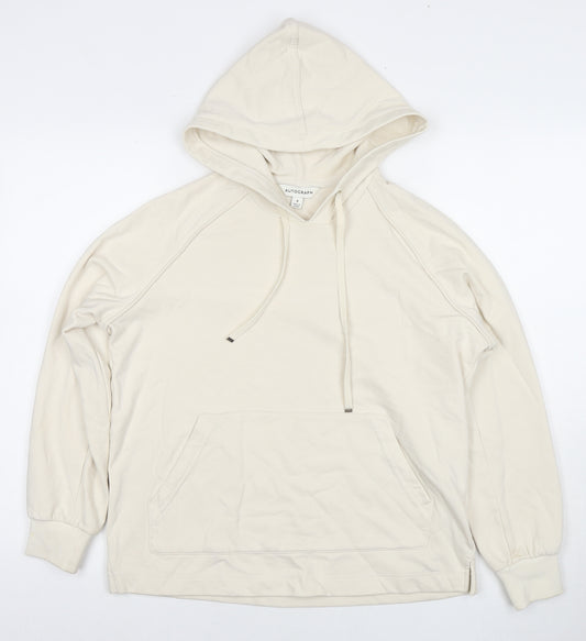 Autograph Womens Ivory Cotton Pullover Hoodie Size 8 Pullover