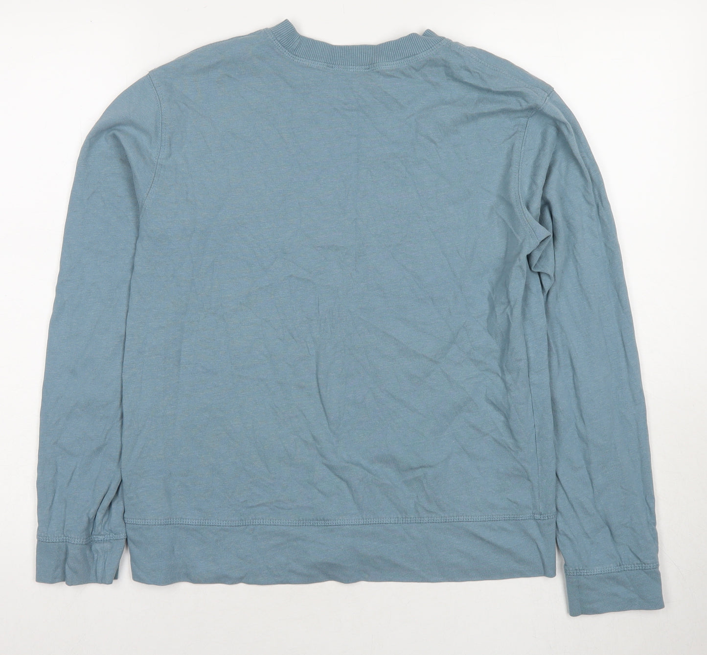 Zara Womens Blue Cotton Pullover Sweatshirt Size S Pullover
