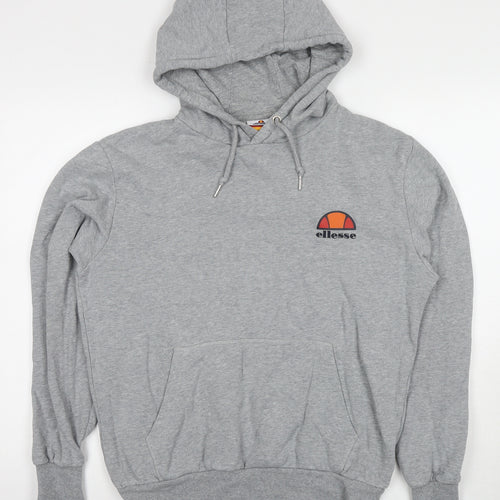 ellesse Mens Grey Cotton Pullover Hoodie Size M