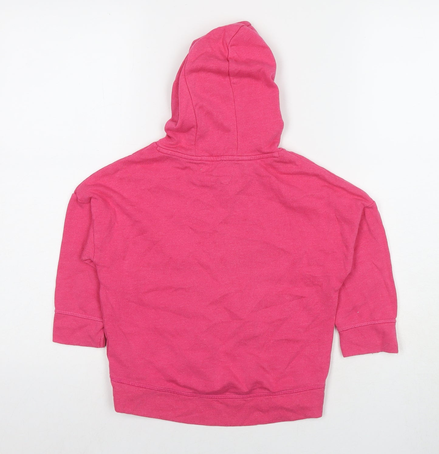 NEXT Girls Pink Cotton Pullover Hoodie Size 3-4 Years Pullover - Animals Elephants