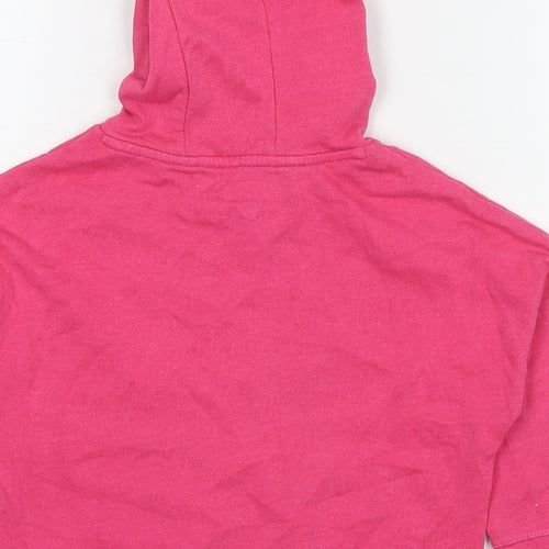 NEXT Girls Pink Cotton Pullover Hoodie Size 3-4 Years Pullover - Animals Elephants