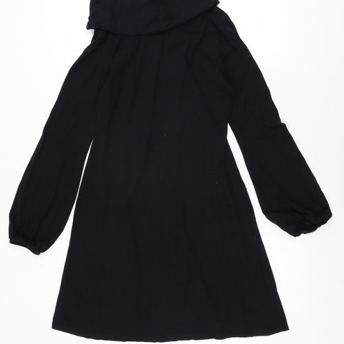 Dorothy Perkins Womens Black Viscose Shift Size 10 Round Neck Pullover