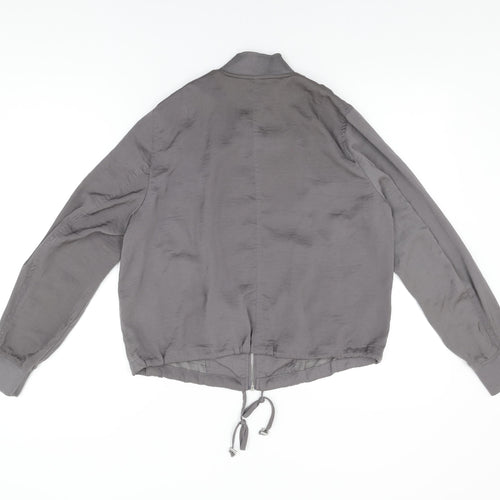 H&M Womens Grey Jacket Size 12 Zip