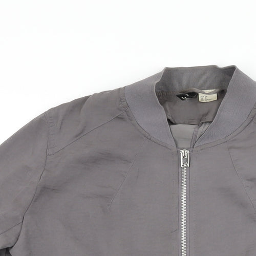 H&M Womens Grey Jacket Size 12 Zip