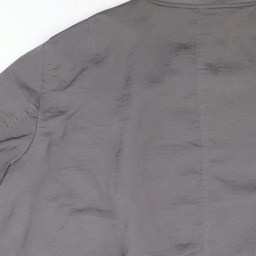 H&M Womens Grey Jacket Size 12 Zip