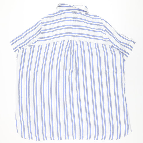 ASOS Womens White Striped Cotton Cover Up Size 20
