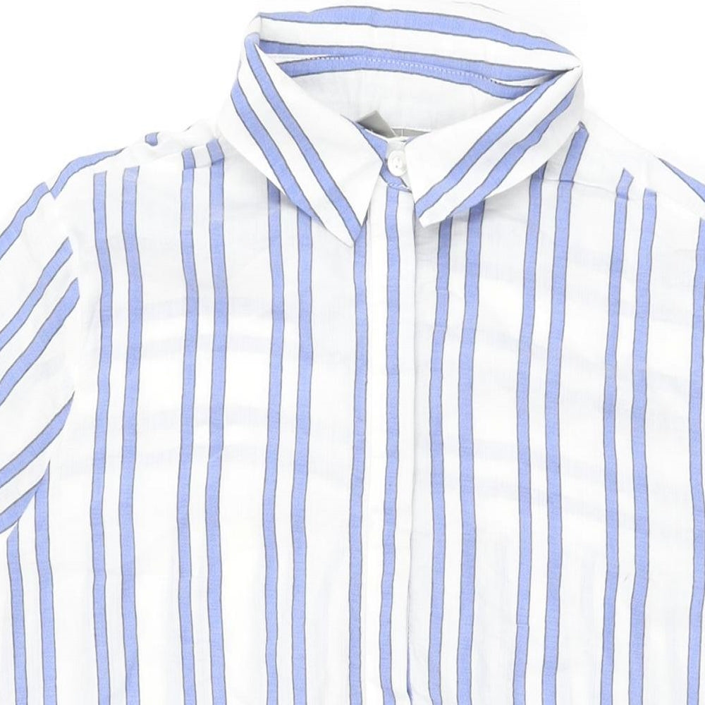 ASOS Womens White Striped Cotton Cover Up Size 20