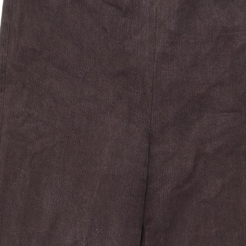 EWM Womens Brown Lyocell Trousers Size 12 L30 in Regular Zip