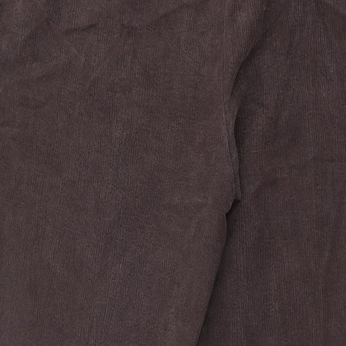 EWM Womens Brown Lyocell Trousers Size 12 L30 in Regular Zip