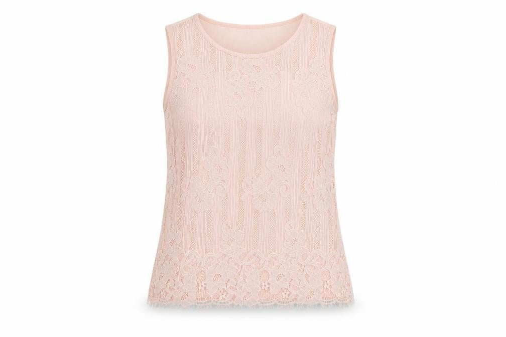 Dorothy Perkins Womens Pink Floral Polyamide Basic T-Shirt Size 14 Round Neck
