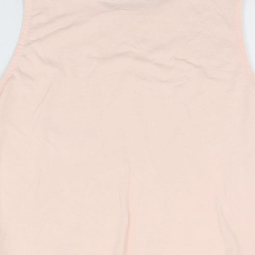 Dorothy Perkins Womens Pink Floral Polyamide Basic T-Shirt Size 14 Round Neck
