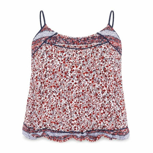 Marks and Spencer Womens White Floral Viscose Top Pyjama Top Size 8