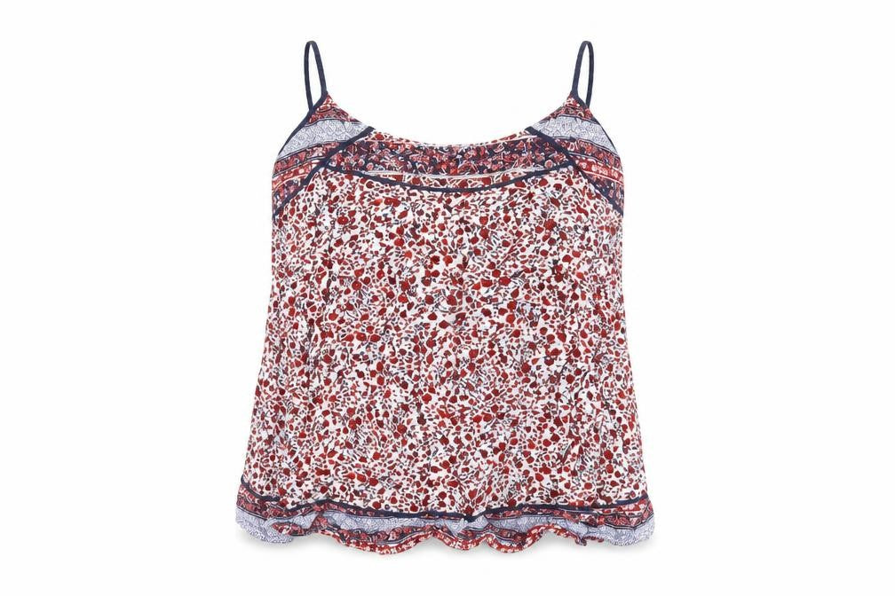 Marks and Spencer Womens White Floral Viscose Top Pyjama Top Size 8
