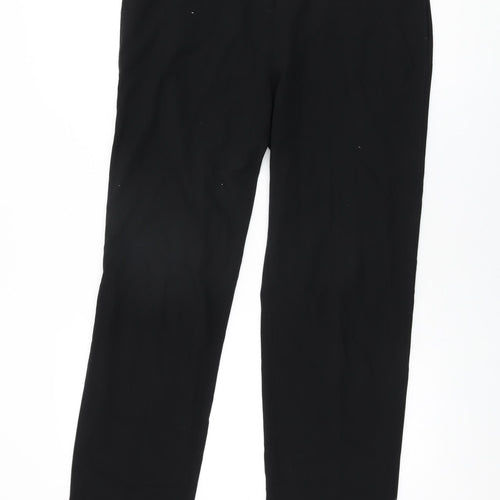 Marks and Spencer Womens Black Polyester Trousers Size 14 L30.5 in Regular Zip