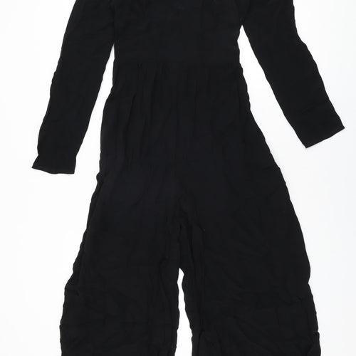 ASOS Womens Black Viscose Jumpsuit One-Piece Size 8 L22 in Zip