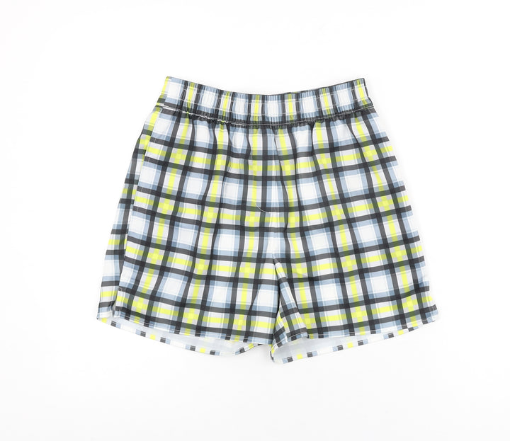 COLLUSION Womens Multicoloured Geometric Polyester Basic Shorts Size 6 L4.5 in Regular Pull On