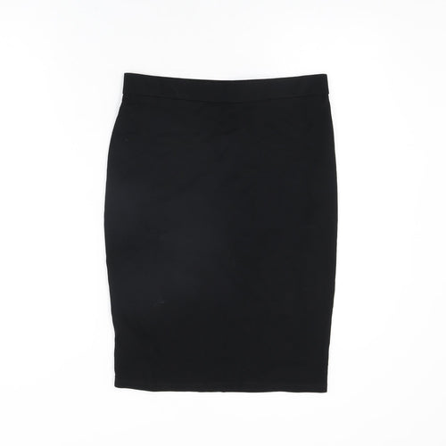 Marks and Spencer Womens Black Viscose Straight & Pencil Skirt Size 29 in