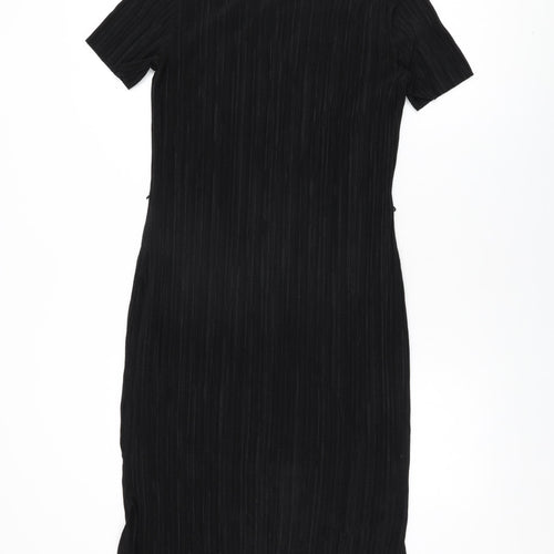 Roman Womens Black Polyester Bodycon Size 10 Round Neck Pullover