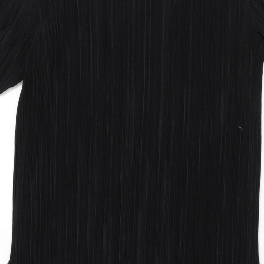 Roman Womens Black Polyester Bodycon Size 10 Round Neck Pullover