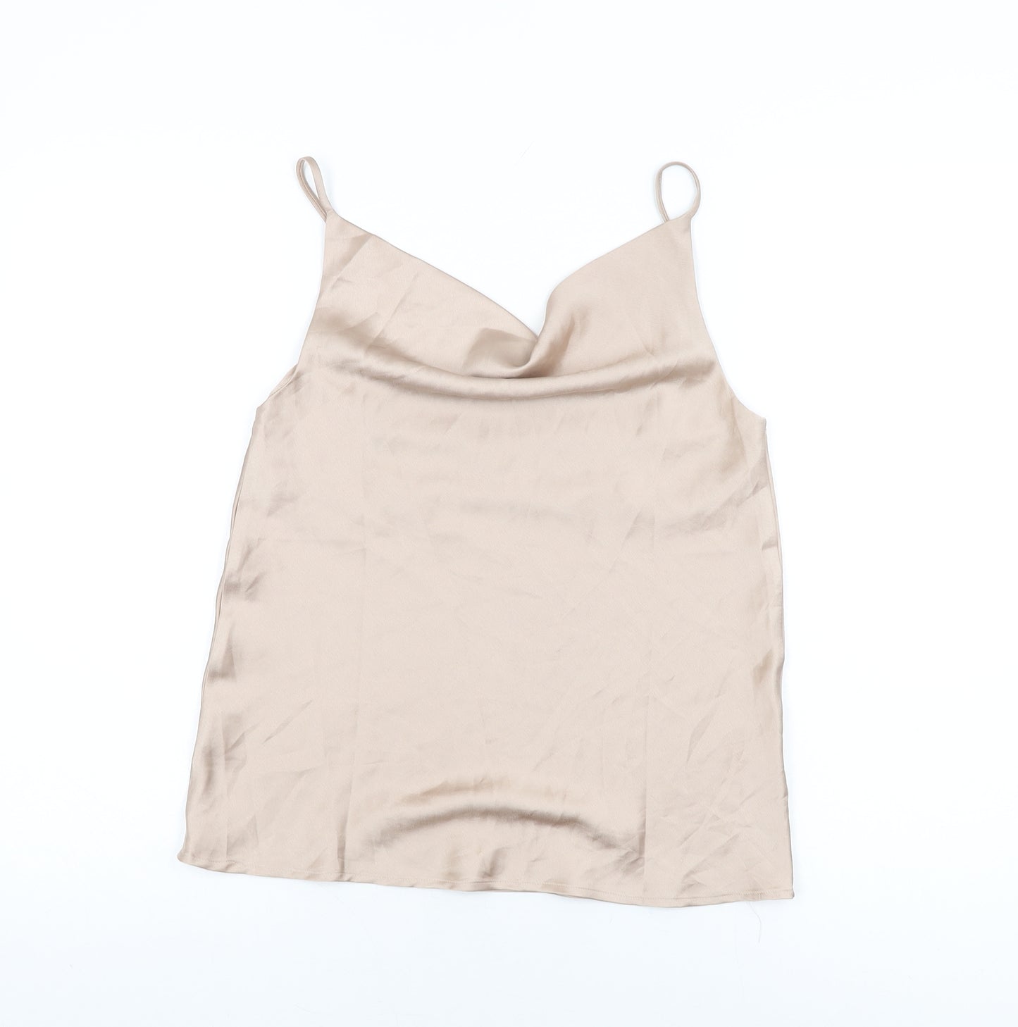 Vera & Lucy Womens Pink Polyester Camisole T-Shirt Size M Cowl Neck