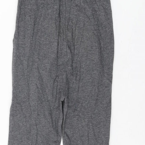 NEXT Boys Grey Cotton Jogger Trousers Size 7 Years Regular Drawstring