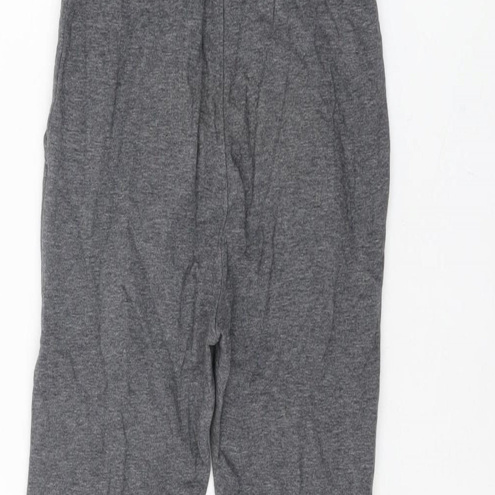 NEXT Boys Grey Cotton Jogger Trousers Size 7 Years Regular Drawstring