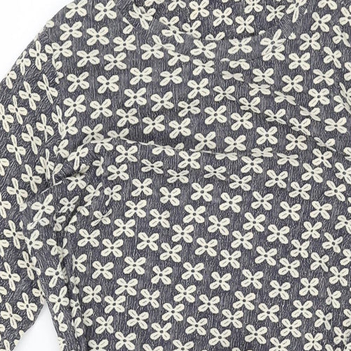 NEXT Womens Blue Floral Polyester Shift Size 16 Round Neck Pullover