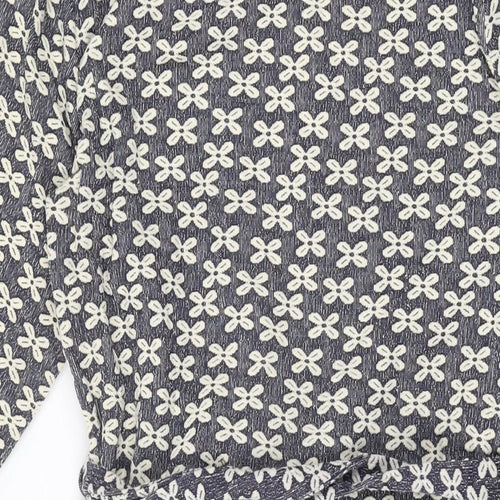 NEXT Womens Blue Floral Polyester Shift Size 16 Round Neck Pullover