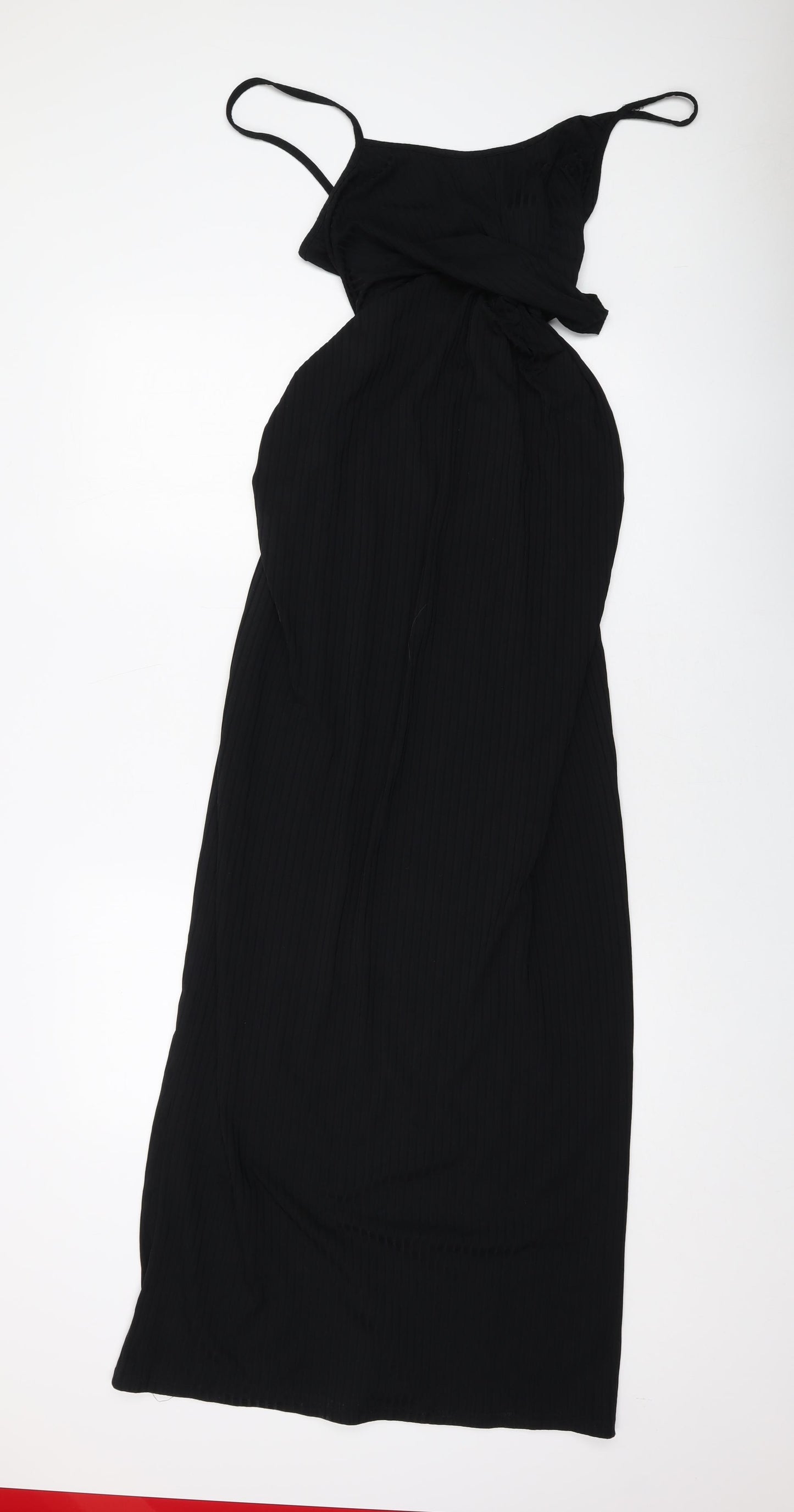 Boohoo Womens Beige Polyester Maxi Size 14 Round Neck Pullover