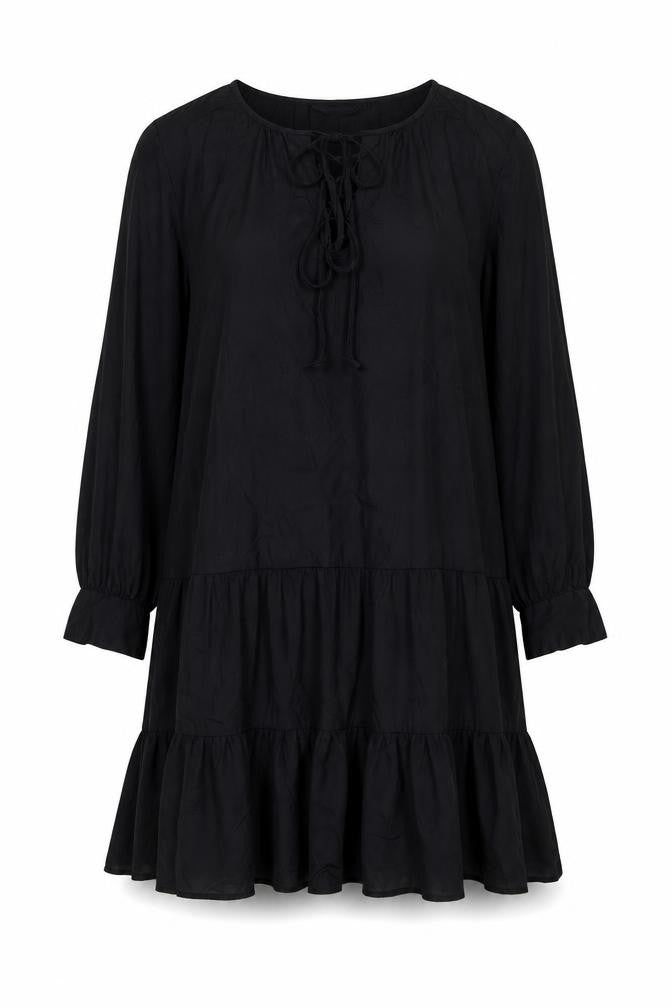 Next Womens Black Lyocell A-Line Size 12 V-Neck Pullover