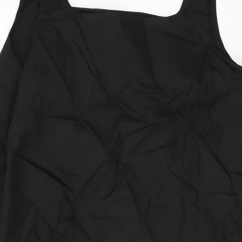 H&M Womens Black Polyester Basic Tank Size L Square Neck