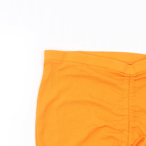 PRETTYLITTLETHING Womens Orange Polyester Mini Skirt Size 6