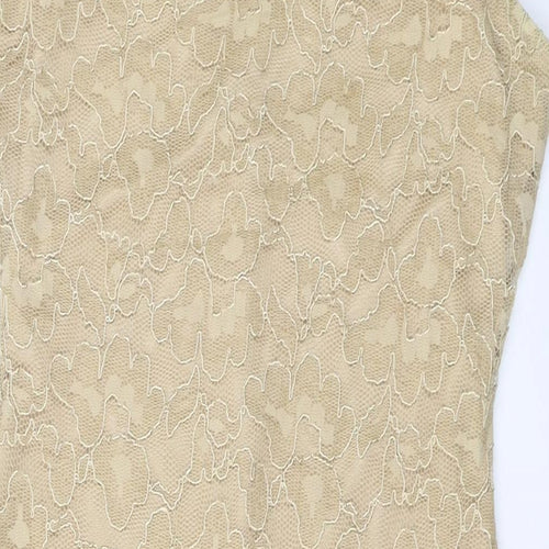 Principles Womens Beige Polyester Sheath Size 14 Round Neck Pullover