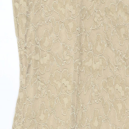 Principles Womens Beige Polyester Sheath Size 14 Round Neck Pullover