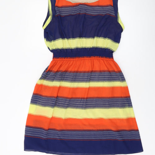 Ginger Soul Womens Multicoloured Geometric Polyester A-Line Size M Round Neck Pullover