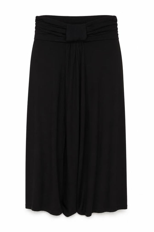 Front view of Roman women’s black polyester a-line, size UK 16, off the shoulder pullover