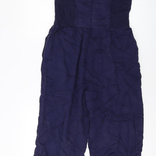 Fat Face Womens Blue Lyocell Jumpsuit One-Piece Size 10 Zip