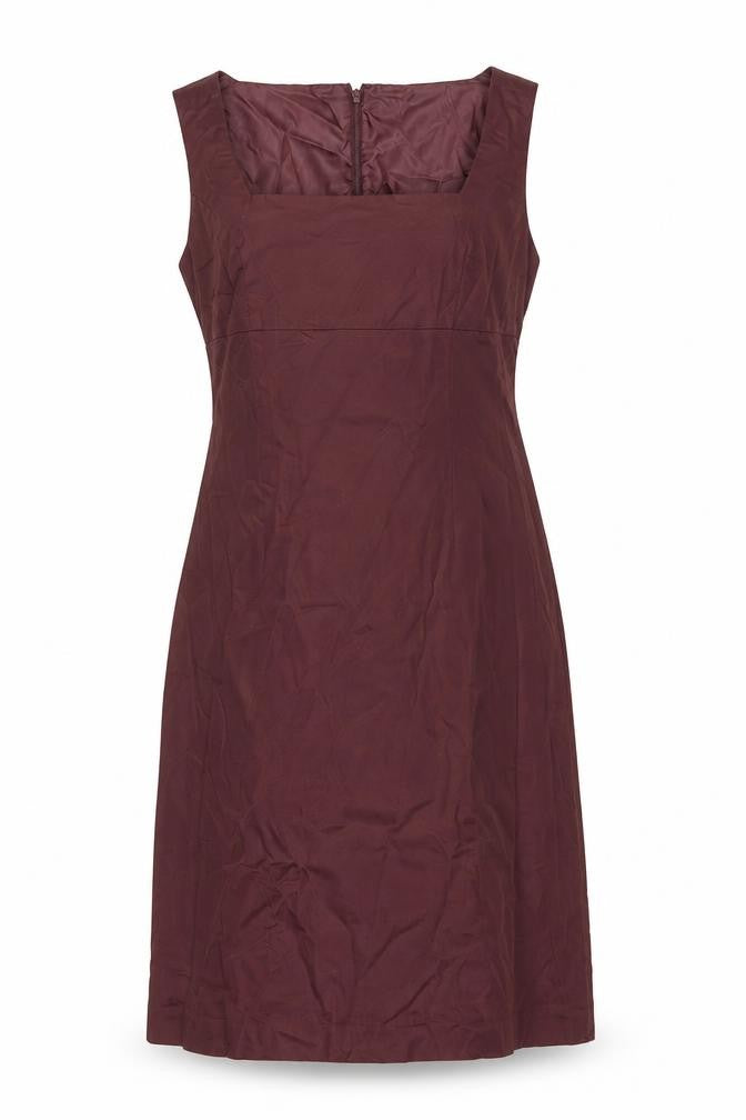 Kaleidoscope Womens Brown Cotton A-Line Size 10 Square Neck Zip
