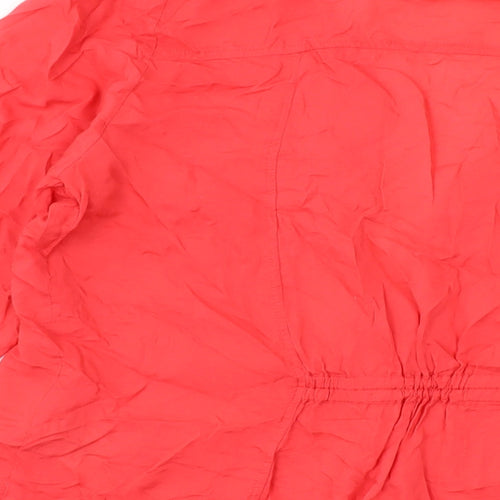 VERO MODA Womens Orange Viscose Basic Blouse Size XL V-Neck