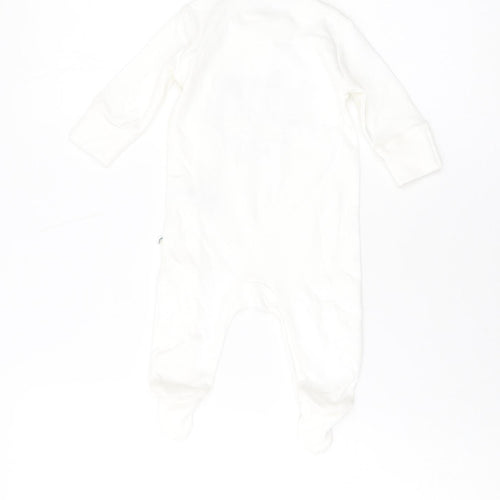 NEXT Baby Ivory Cotton Babygrow One-Piece Size 0-3 Months Snap