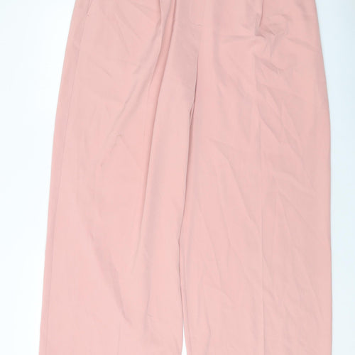 Marks and Spencer Womens Pink Polyester Trousers Size 20 L30 in Regular