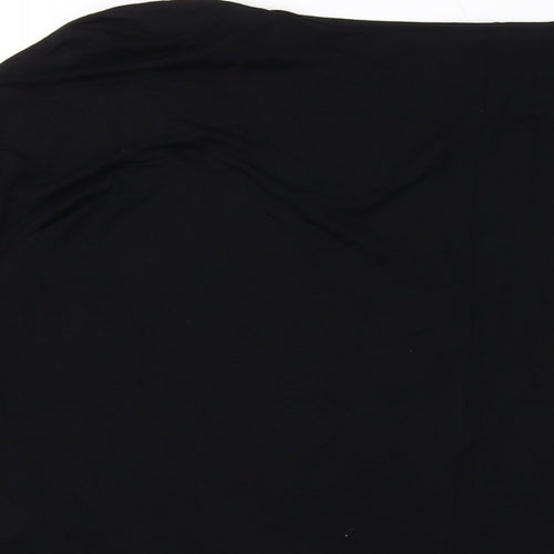 United Colors of Benetton Womens Black Viscose Basic Blouse Size M Round Neck