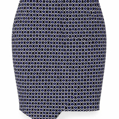 Marks and Spencer Womens Blue Geometric Polyester Straight & Pencil Skirt Size 36 in