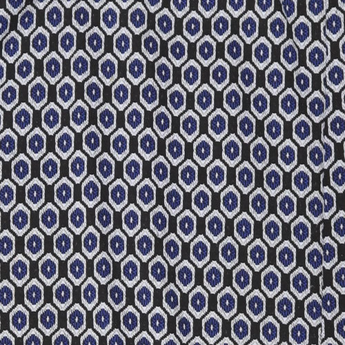 Marks and Spencer Womens Blue Geometric Polyester Straight & Pencil Skirt Size 36 in