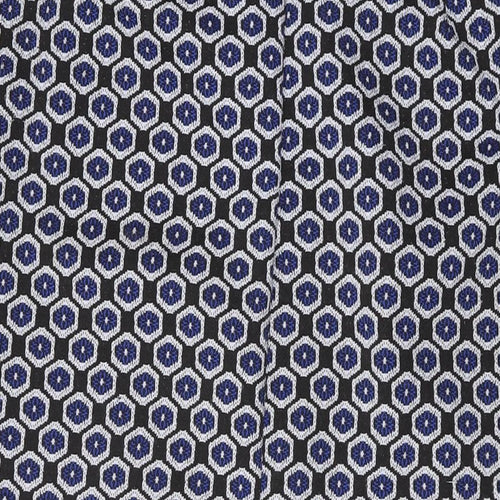 Marks and Spencer Womens Blue Geometric Polyester Straight & Pencil Skirt Size 36 in