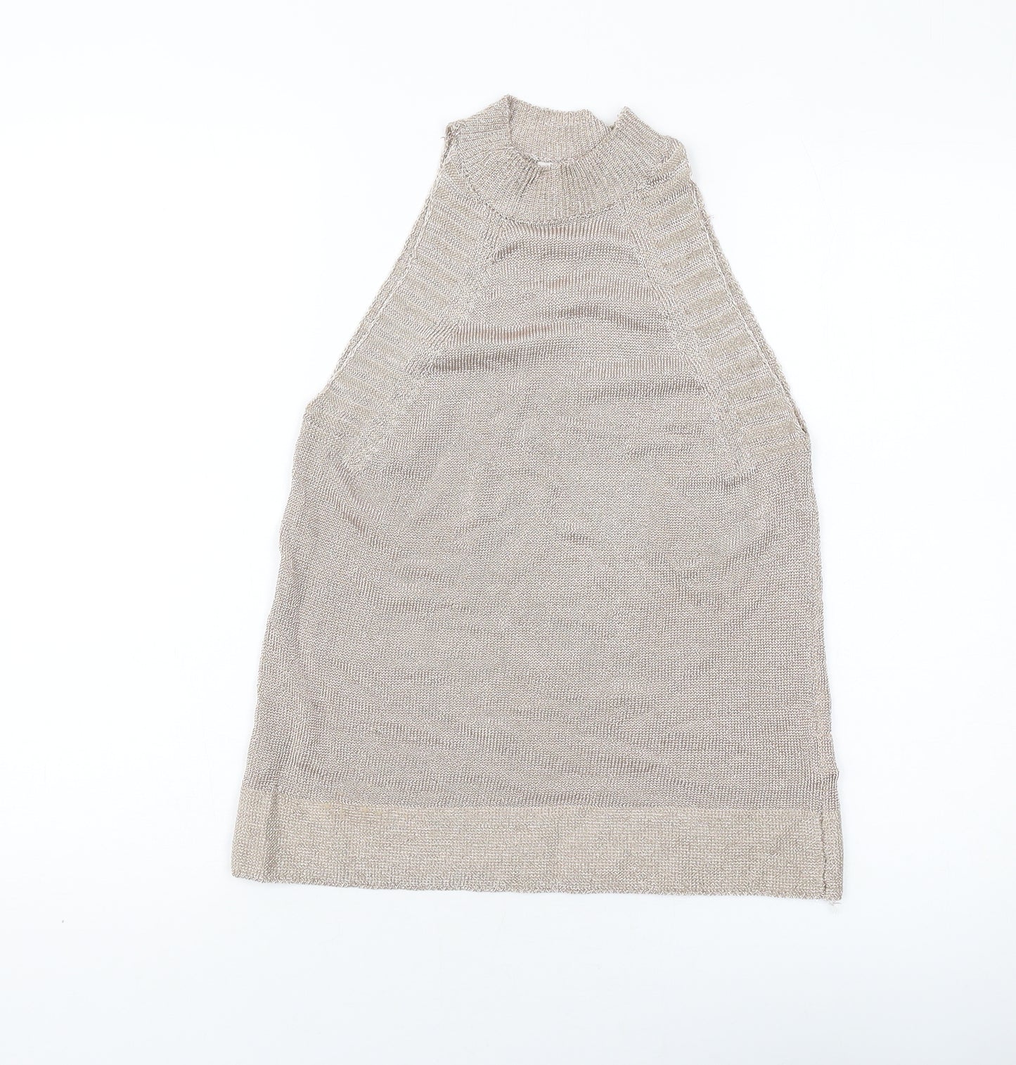 Topshop Womens Pink Viscose Basic Tank Size S Mock Neck