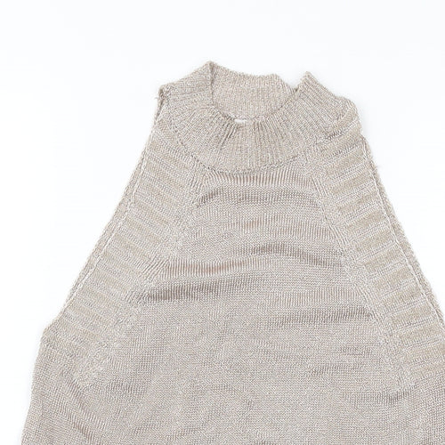 Topshop Womens Pink Viscose Basic Tank Size S Mock Neck