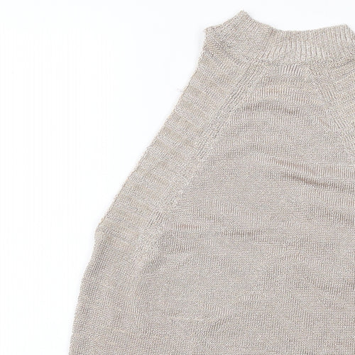 Topshop Womens Pink Viscose Basic Tank Size S Mock Neck